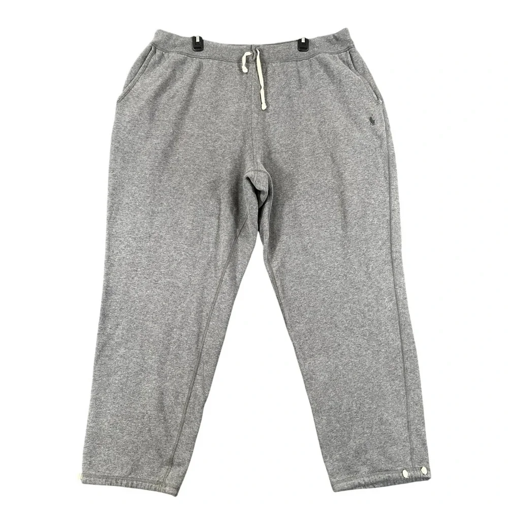 Polo Ralph Lauren Sweatpants Mens 3XLT Gray Drawstring Bungee Hem Loungewear